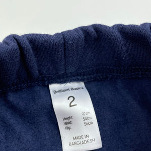unisex Brilliant Basics, fleece lined track pants, Inside leg: 30.5cm, EUC, size 2,  