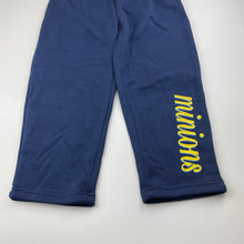 Load image into Gallery viewer, Boys navy, Minions fleece lined pants, elasticated, Inside leg: 41.5cm, FUC, size 6,  