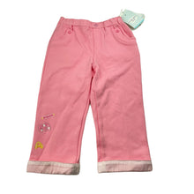 Load image into Gallery viewer, Girls Les Enphants, pink casual pants, elasticated, Inside leg: 31cm, NEW, size 2-3,  