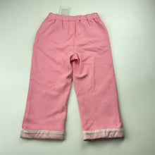 Load image into Gallery viewer, Girls Les Enphants, pink casual pants, elasticated, Inside leg: 31cm, NEW, size 2-3,  