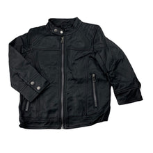 Load image into Gallery viewer, Boys Milkshake, black faux leather jacket, shoudler to cuff: 33cm, EUC, size 3,  