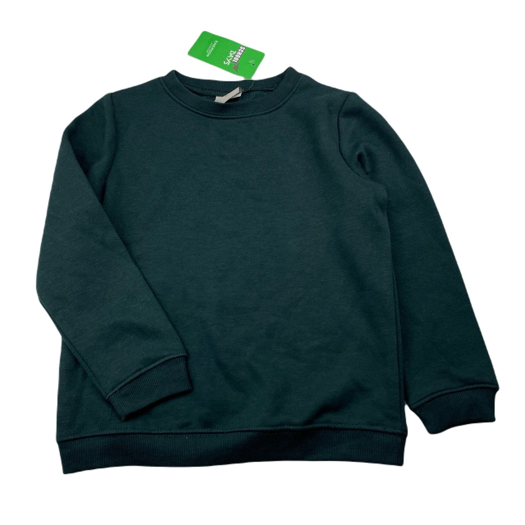 Boys Emerson, dark green fleece lined sweater / jumper, NEW, size 6,  