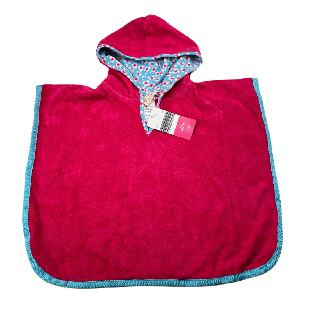 Girls Young Hearts, hooded towel / beach poncho, NEW, size 00-0,  