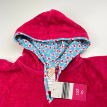 Load image into Gallery viewer, Girls Young Hearts, hooded towel / beach poncho, NEW, size 00-0,  