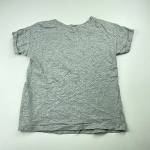 Girls United Colors of Benetton, grey marle cotton t-shirt / top, GUC, size 6-7,  