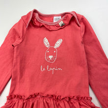 Load image into Gallery viewer, Girls Eeni Meeni Miini Moh, coral stretchy romper, rabbit, EUC, size 1,  