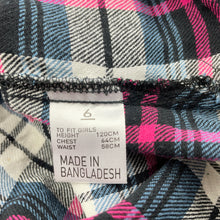 Load image into Gallery viewer, Girls Emerson, checked cotton long sleeve shirt, GUC, size 6,  
