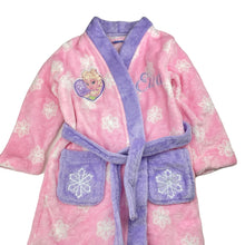 Load image into Gallery viewer, Girls Disney, Frozen Elsa dressing gown / bath robe, L: 64cm, GUC, size 4,  