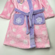 Load image into Gallery viewer, Girls Disney, Frozen Elsa dressing gown / bath robe, L: 64cm, GUC, size 4,  