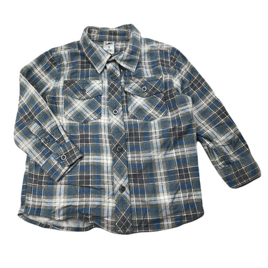 Boys H&T, flannel cotton long sleeve shirt, EUC, size 3,  