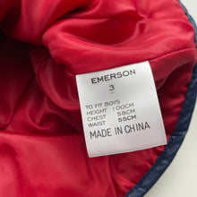 Load image into Gallery viewer, Boys Emerson, navy puffer vest / sleeveless jacket, EUC, size 3,  