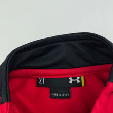 Load image into Gallery viewer, Boys Under Armour, red &amp; black zip up track top, light pilling, FUC, size 2,  