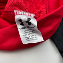 Load image into Gallery viewer, Boys Under Armour, red &amp; black zip up track top, light pilling, FUC, size 2,  