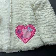 Load image into Gallery viewer, Girls Peppa Pig, lined faux fur jacket / coat, EUC, size 5,  