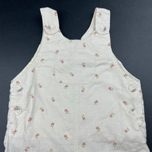Load image into Gallery viewer, Girls H&amp;M, lightweight floral cotton overalls, EUC, size 00,  