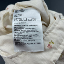 Load image into Gallery viewer, Girls H&amp;M, lightweight floral cotton overalls, EUC, size 00,  