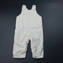 Load image into Gallery viewer, Girls H&amp;M, lightweight floral cotton overalls, EUC, size 00,  