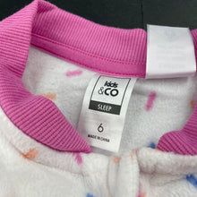 Load image into Gallery viewer, Girls Kids &amp; Co, soft fleece all-in-one pyjamas, EUC, size 6,  