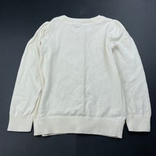Load image into Gallery viewer, Girls H&amp;T, cream cotton knitted cardigan, GUC, size 5,  