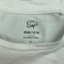 Load image into Gallery viewer, Girls Favourites, organic cotton long sleeve t-shirt / top, GUC, size 7,  