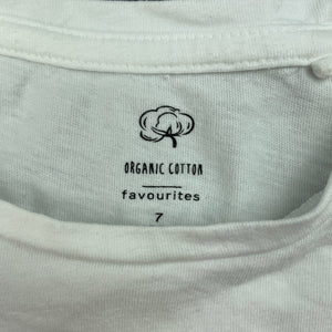 Girls Favourites, organic cotton long sleeve t-shirt / top, GUC, size 7,  