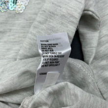 Load image into Gallery viewer, Girls H&amp;T, grey marle long sleeve top, sequin butterflies, FUC, size 7,  