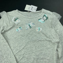Load image into Gallery viewer, Girls H&amp;T, cotton long sleeve top, sequin butterflies, NEW, size 6,  