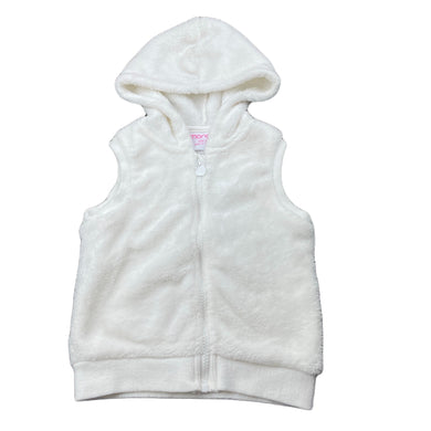 Girls Mango, soft fleece hooded vest, EUC, size 2,  