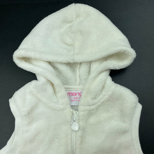 Girls Mango, soft fleece hooded vest, EUC, size 2,  