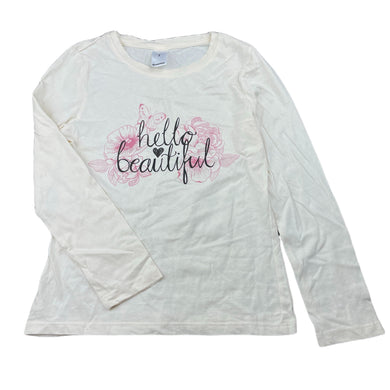 Girls Target, cream cotton long sleeve top, FUC, size 7,  