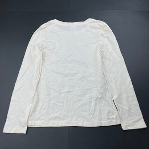 Girls Target, cream cotton long sleeve top, FUC, size 7,  