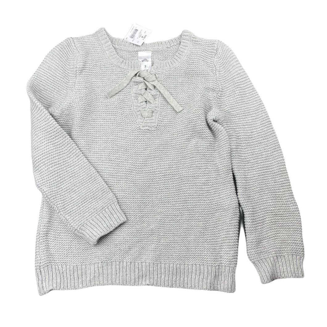 Girls Miss Understood, grey knitted cotton sweater / jumper, NEW, size 7,  