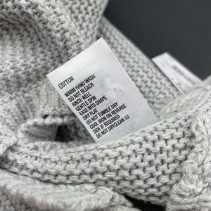 Girls Miss Understood, grey knitted cotton sweater / jumper, NEW, size 7,  