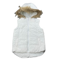 Load image into Gallery viewer, Girls Mango, white hooded puffer vest / jacket, EUC, size 3,  