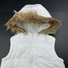 Load image into Gallery viewer, Girls Mango, white hooded puffer vest / jacket, EUC, size 3,  