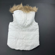 Load image into Gallery viewer, Girls Mango, white hooded puffer vest / jacket, EUC, size 3,  