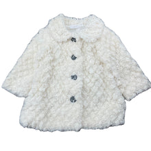 Load image into Gallery viewer, Girls Origami, lined faux fur jacket / coat, L: 38cm, EUC, size 1,  
