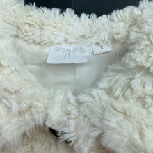 Load image into Gallery viewer, Girls Origami, lined faux fur jacket / coat, L: 38cm, EUC, size 1,  