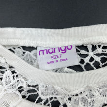Load image into Gallery viewer, Girls Mango, dual layer floral lace top, EUC, size 7,  