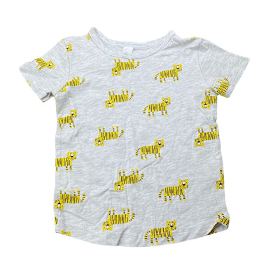 unisex Dymples, grey marle t-shirt / top, tigers, EUC, size 0,  