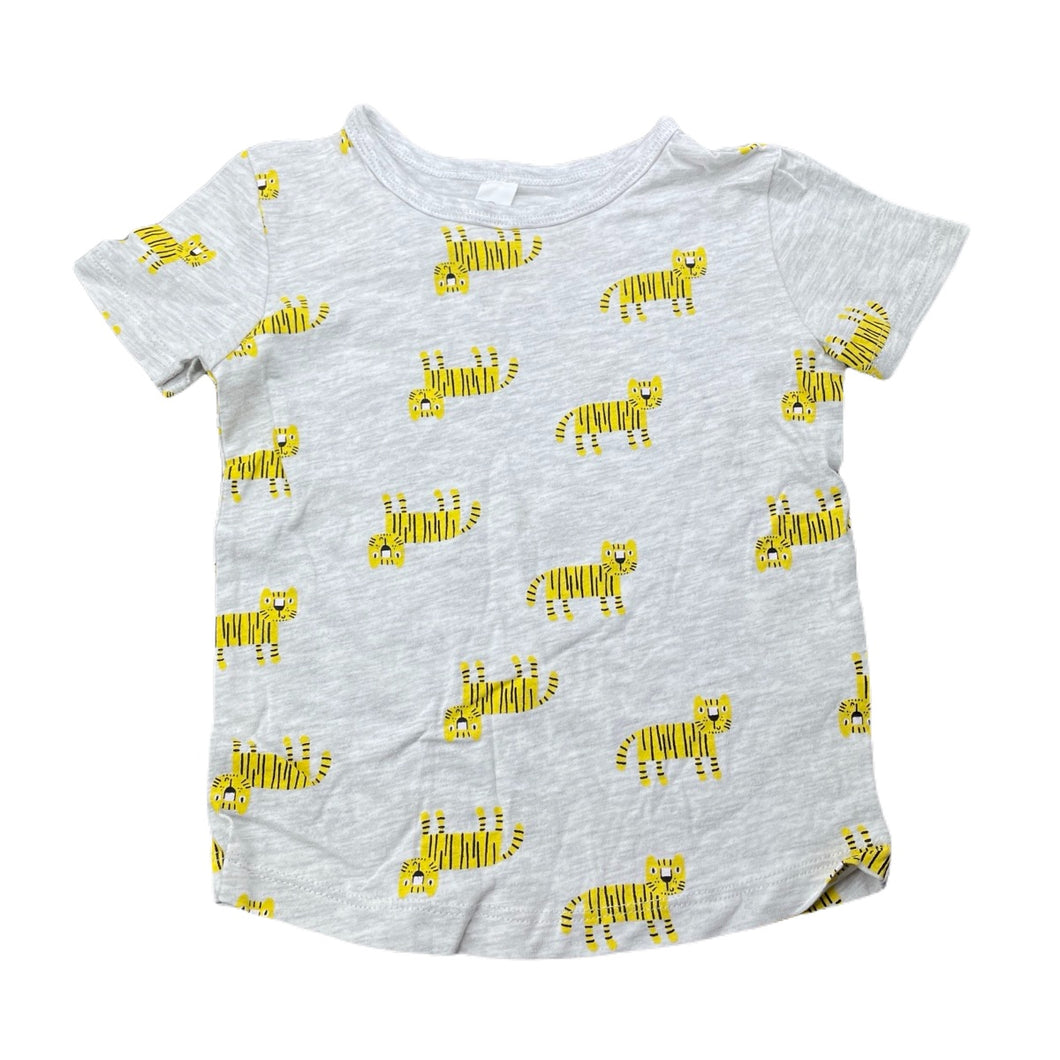 unisex Dymples, grey marle t-shirt / top, tigers, EUC, size 0,  