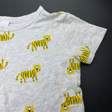 Load image into Gallery viewer, unisex Dymples, grey marle t-shirt / top, tigers, EUC, size 0,  