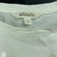 Load image into Gallery viewer, Girls Milkshake, cotton long sleeve top, sequins, EUC, size 7,  