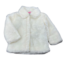 Load image into Gallery viewer, Girls KK AUSTRALIA, lined faux fur jacket, poppers, L: 38cm, GUC, size 2,  