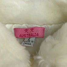 Load image into Gallery viewer, Girls KK AUSTRALIA, lined faux fur jacket, poppers, L: 38cm, GUC, size 2,  
