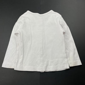 Girls Target, white cotton long sleeve top, FUC, size 2,  