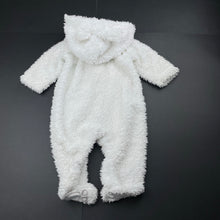 Load image into Gallery viewer, unisex UNICORN, fleece zip coverall / romper, GUC, size 00,  