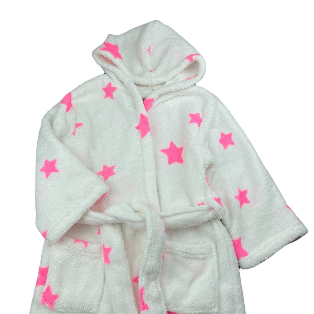 Girls Cotton On, fleece dressing gown / bath robe, L: 58cm, GUC, size 3-4,  