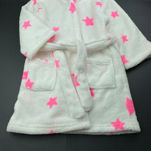 Girls Cotton On, fleece dressing gown / bath robe, L: 58cm, GUC, size 3-4,  