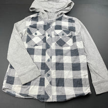 Load image into Gallery viewer, Boys H&amp;T, flannel cotton hooded shirt, FUC, size 6,  